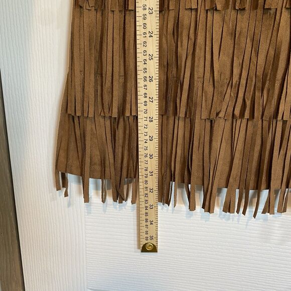 Southern Fringe Tiered Mini Dress Sz Small Hippie Tribe Cowgirl Halloween - Picture 7 of 8